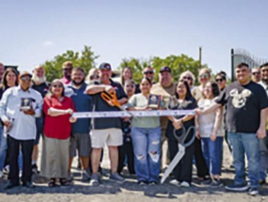 AXC Dump Truck Service, Teague Flea Market hold-ribbon cutting