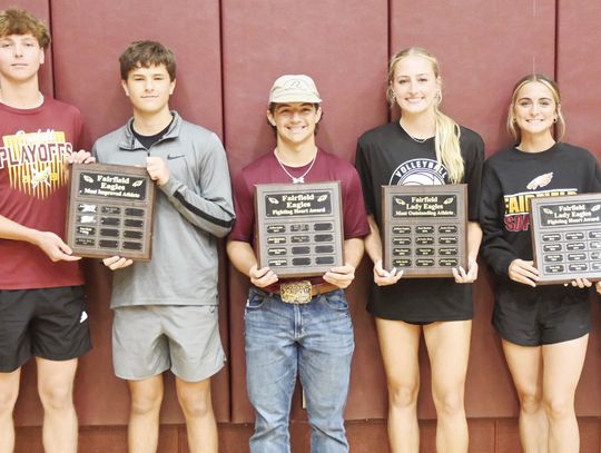 The Fairfield Athletic Banquet was held on Thursday evening, May 16, in the Johnson Activity Center. Earning honors were Collin Glass - Most Valuable Athlete, Kohl Collins &amp; Conner Colvert - Most Improved Athlete, Rowdy Hand - Fighting Heart Award, Avery Thaler - Most Valuable Athlete,...