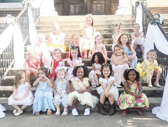 Twenty young girls compete in the 2024 Little Miss Peach Pageant on Saturday morning. Photo by Mitchell Pate/Fairfield Recorder