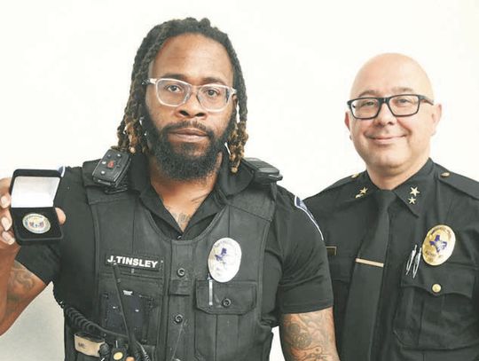 Tinsley Recognized by Police Chief