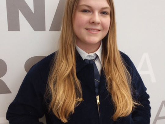 Klara Pinkerton of Godley will compete at the 96th Texas State FFA Convention in Houston. She is the daughter of Lloyd Pinkerton and Angie Smith Pinkerton, a 1998 Fairfield graduate, and the granddaughter of Ed and Alicia Smith of Fairfield. Courtesy Photo