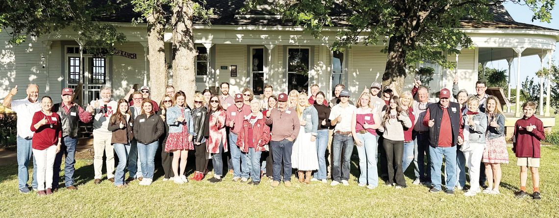 The 2023 Freestone County Muster was hosted by Kay and Jay Stevens at Double Back Ranch, Teague. The guest speaker was Amalie Phillips, who shared her experiences of being an Aggie. Dinner was catered by Big Huck’s BBQ of Fairfield. Courtesy Photo by Kay Stevens