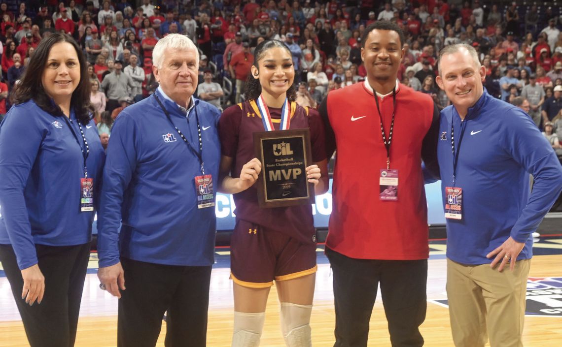 Junior Blayke Brackens is named the Class 3A Division 1 Most Valuable Player of the State Championship. She had 17 points, 6 rebounds, and 2 blocks. Photo by Mitchell Pate/Fairfield Recorder