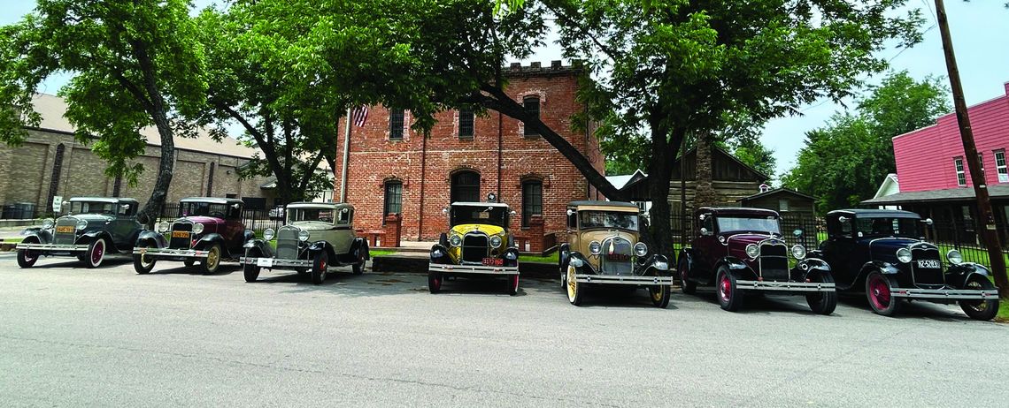Brazos Valley Model A Car Club visits FC Historical Museum