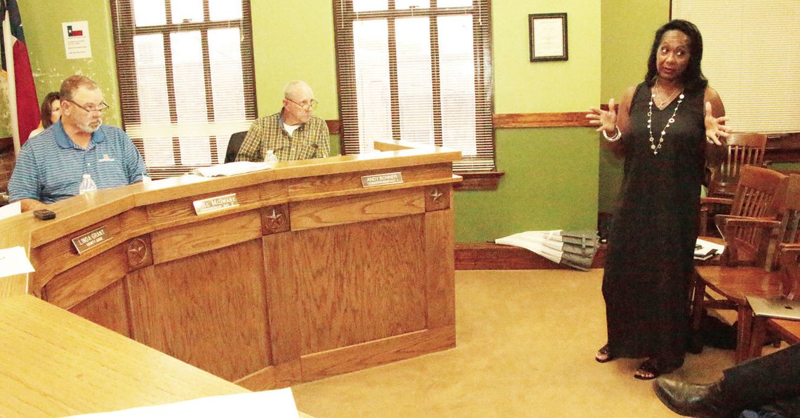County Commissioners at their June 5 meeting for help in accessing her land by re-opening the end of County Road 1131. That portion of the road was removed from the official list of county roads made in 2011. County Judge Linda Grant told Hardy the county cannot take back that land since i...
