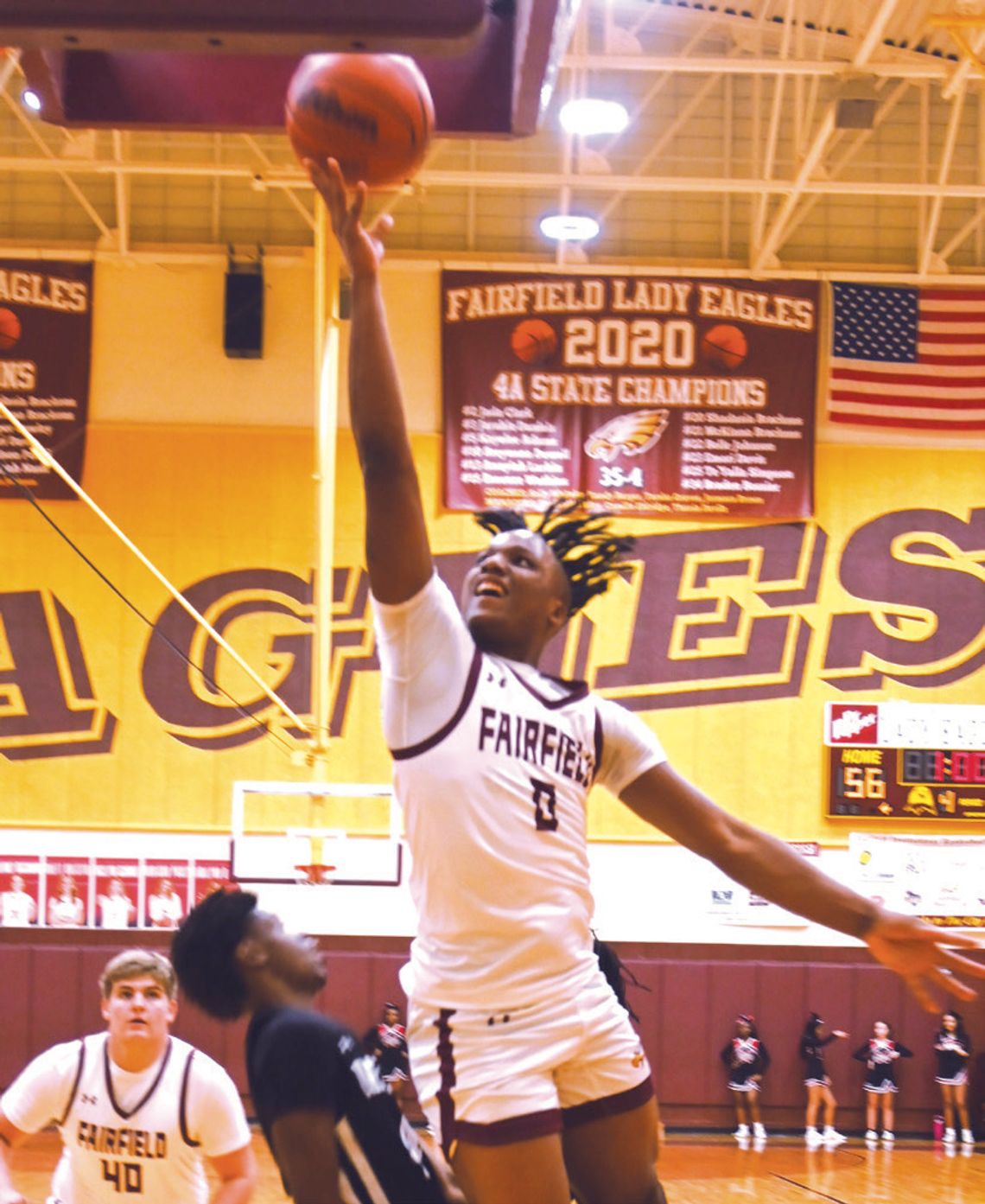 Jason Brackens laysup a basket for the Eagles against Mexia on Friday night. Photo by Mitchell Pate/ Fairfield Recorder