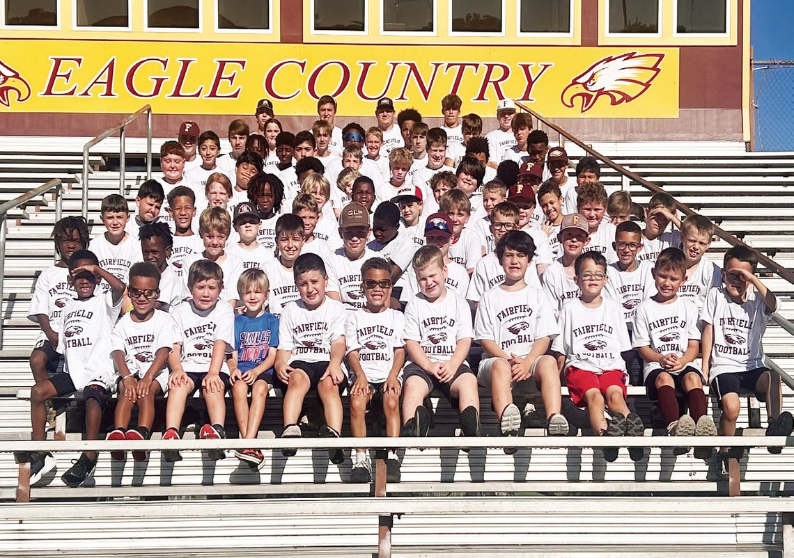 Eighty-seven youth attended the Fairfield Eagle Football Camp last week, June 3-6. Courtesy Photo