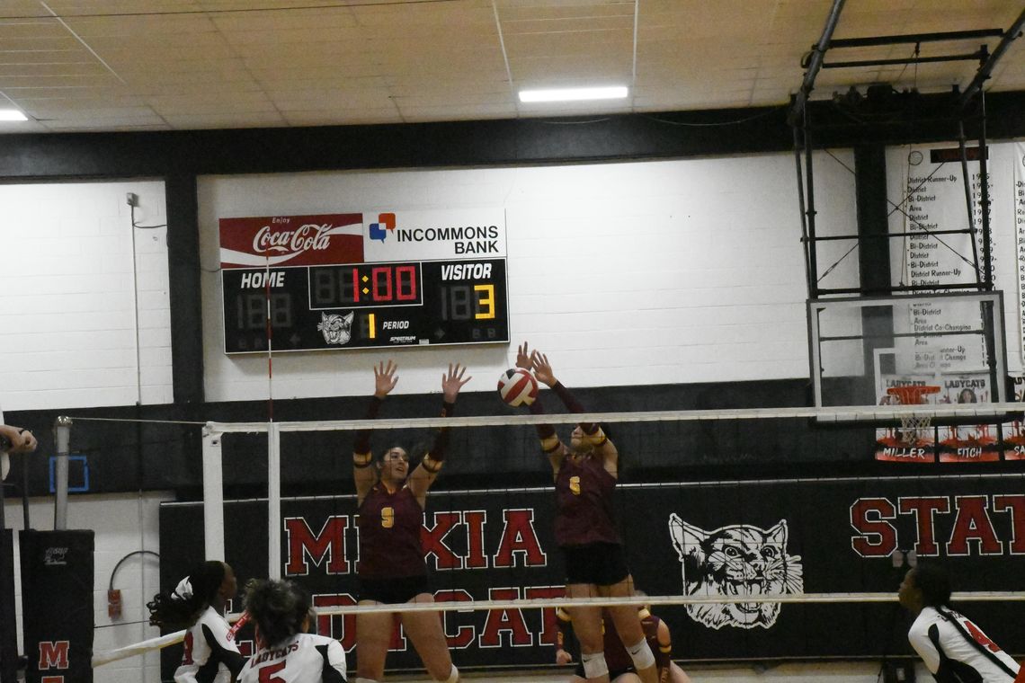 Fairfield wins 3-0 in Mexia in season finale Blayke Brackens (6) gets a block at the net in Fairfield's road win over Mexia Tuesday night.