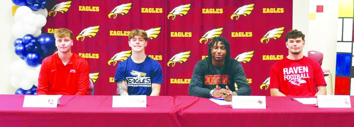 Four FHS Athletes Sign to Continue Football Career