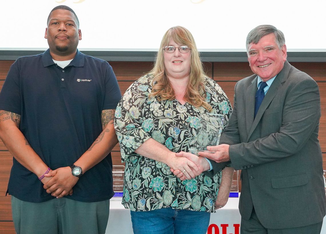 Hoover Treated Wood Products staff accept an award as Employer of Excellence during the Workforce Solutions for the Heart of Texas on Thursday, Jan. 16. Contributed photo
