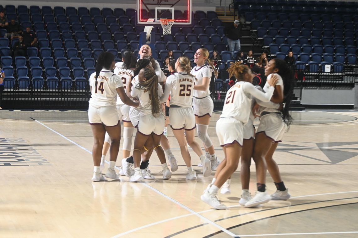 Lady Eagle celebrate.