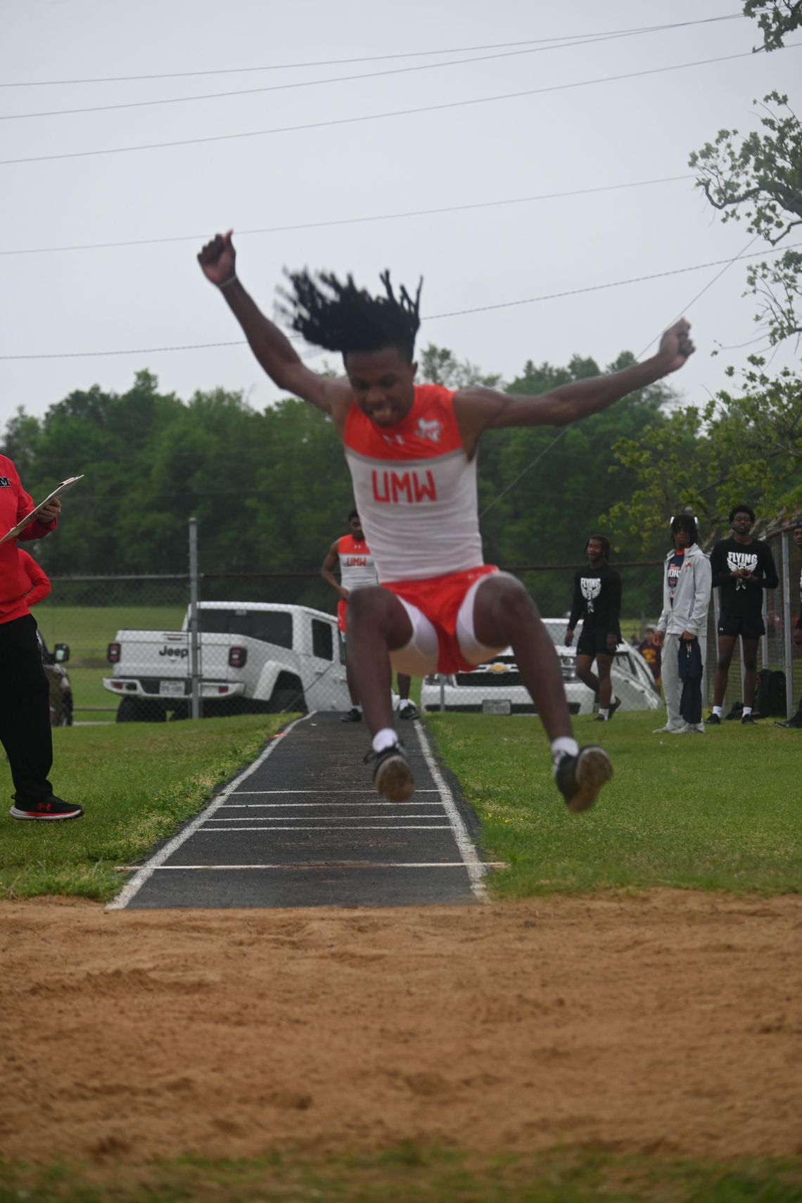 J'Kybryen Harris takes third place in the long jump competition with a distance of 21' 5¼".Photo by Mitchell Pate/Recorder-Chronicle