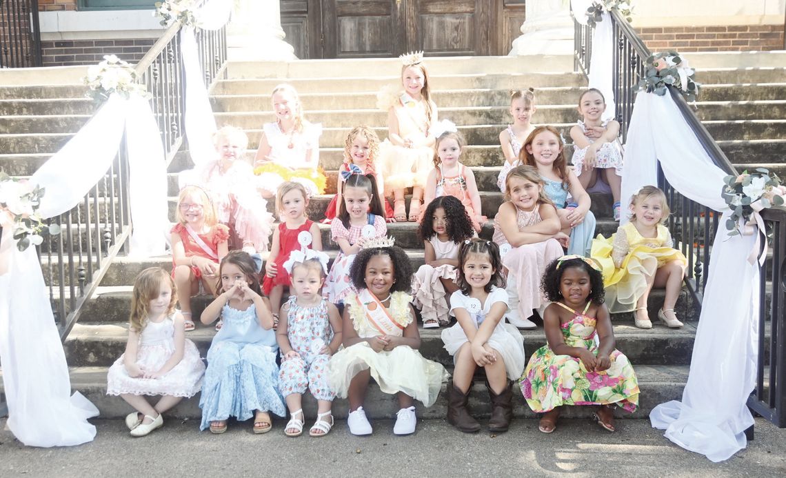 Twenty young girls compete in the 2024 Little Miss Peach Pageant on Saturday morning. Photo by Mitchell Pate/Fairfield Recorder