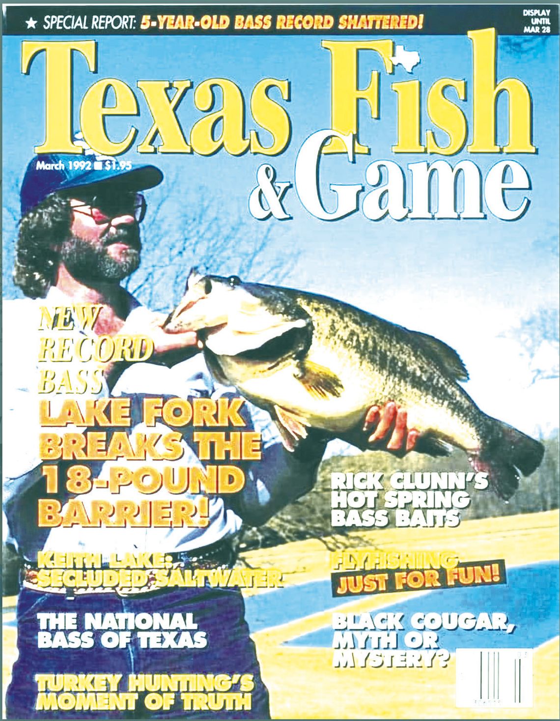 At 38, Barry St. Clair was the talk of Texas bass fishing in the early 1990s when he landed a 18.18 pound state record largemouth at Lake Fork. January 24 will mark the 33-year anniversary of the state’s heaviest bass of all-time. Texas Fish and Game Magazine publisher Roy Neves says the l...