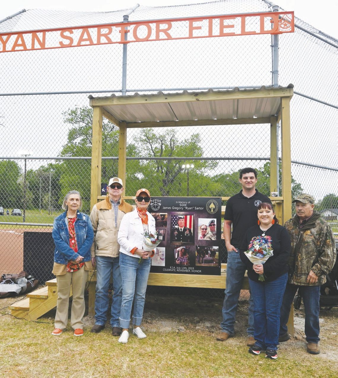Ryan Sartor Field Named During Opening Ceremony Ryan Sartor Field Named During Opening Ceremony