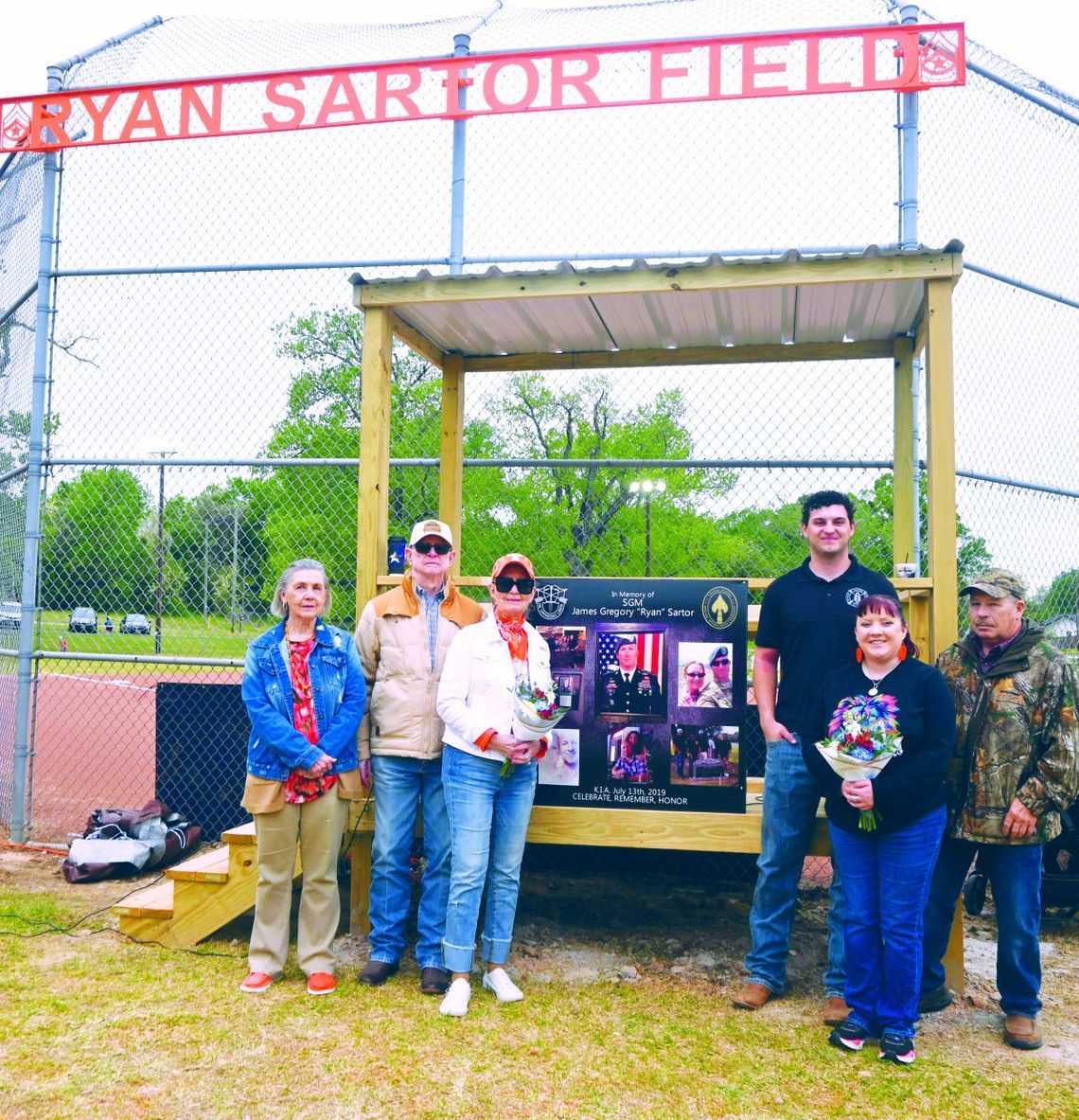 Teague Baseball & Softball Association Names Field “Ryan Sartor Field” at Opening Day Ceremony