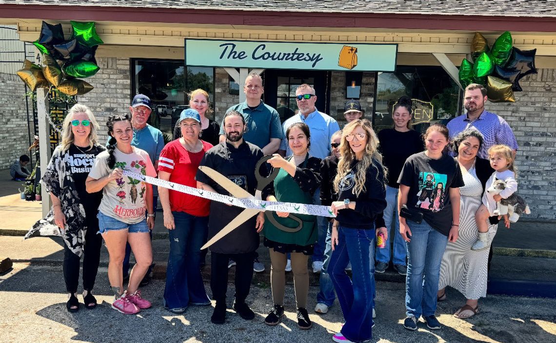 The Courtesy Restaurant, located at 405 E. Commerce in Fairfield, held their ribbon cutting on Wednesday, April 9. The restaurant is open Wednesday - Saturday from 11 a.m. - 7 p.m. Orders may be placed by calling (903) 388-5817. Pictured are (front) Brenda Pate, Mama Jama, Kim Bishop, Owne...